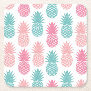 Vintageananasmönster Underlägg Papper Kvadrat