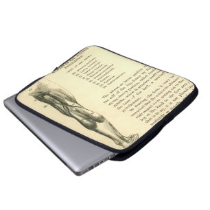 Vintageanatomi lägger benen på ryggen muskler laptop sleeve