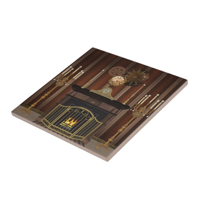 VintageångaPunk som den keramiska spisen belägger Kakelplatta (Sidan)