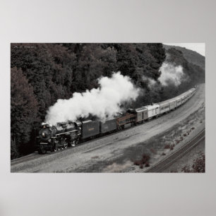 Vintageångatåg Along Ohioet River Poster