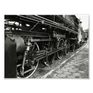 Vintageångatåg Fototryck