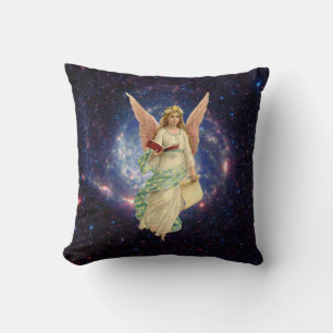Vintageängel i himmel kudde
