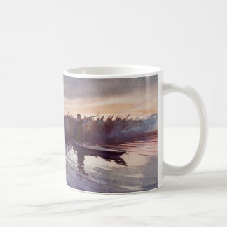 Vintageankajakt mugg för kaffe för vapen för