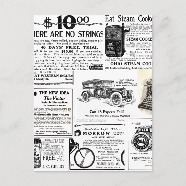 Vintageannonser Vykort (Framsida)