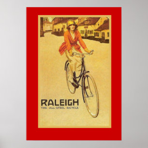 Vintageannonsering, Raleigh cyklar Poster