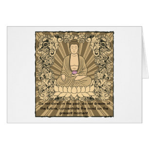 Vintageanpassningsbar Buddha Hälsningskort