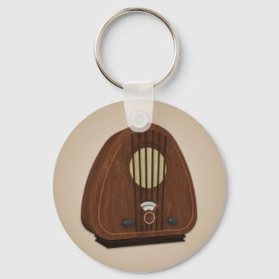Vintageantikviteten radiosände Keychain Nyckelring