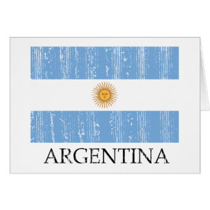 VintageArgentina flagga Hälsningskort