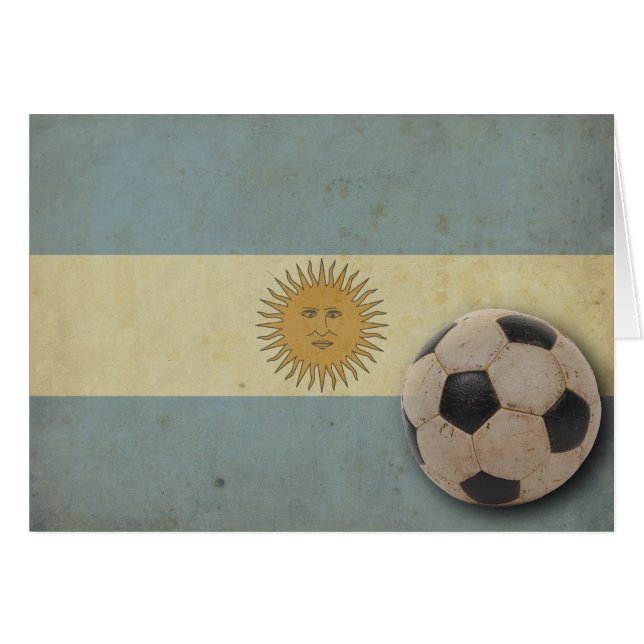 VintageArgentina flagga Hälsningskort (Framsidan Horizontal)