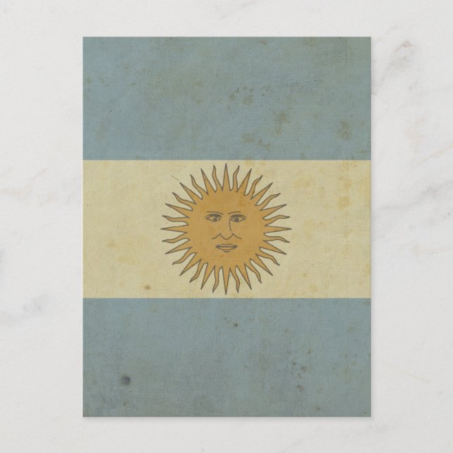 VintageArgentina flagga Vykort (Framsida)
