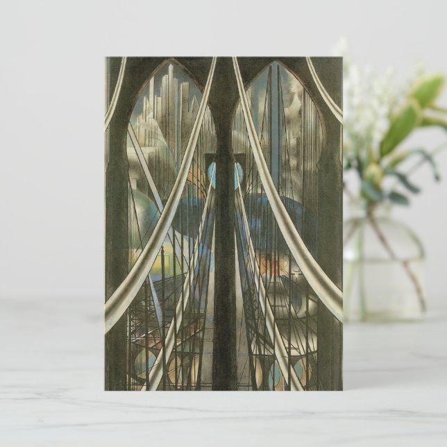 Vintagearkitektur, Brooklyn Bridge-pensionering Inbjudningar (Stående Fram)