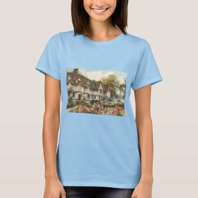 Vintagearkitektur Formell trädgård Engelsk stuga Tee (Framsida)