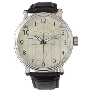 Vintagearkitektur, renässansbågeperspektiv armbandsur