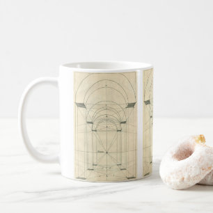 Vintagearkitektur, renässansbågeperspektiv kaffemugg