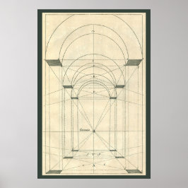 Vintagearkitektur, renässansbågeperspektiv poster
