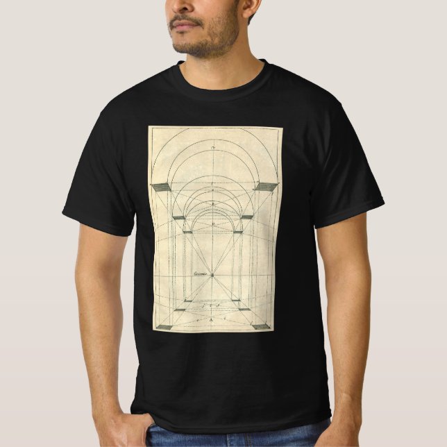 Vintagearkitektur, renässansbågeperspektiv tee (Framsida)