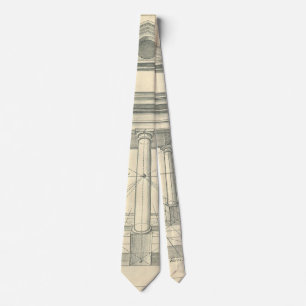 Vintagearkitektur, romersk portik med kolonner slips