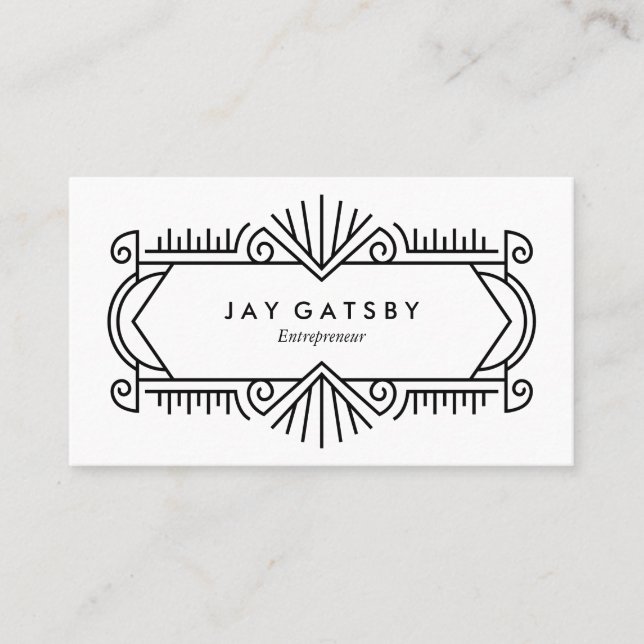 Vintageart déco/art nouveauvisitkort visitkort (Framsida)