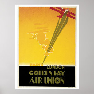 Vintageart décoflygbolag reser annonsen poster