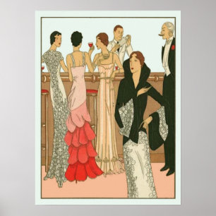 Vintageart décoMartini party Poster