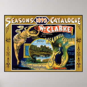 Vintageart nouveau cyklar annonsen poster