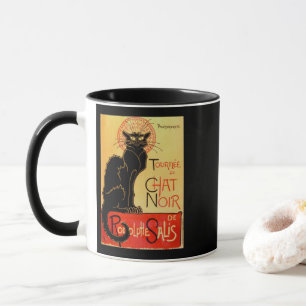 Vintageart nouveauLe Prata Noir svart katt Mugg