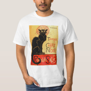 Vintageart nouveauLe Prata Noir svart katt Tee