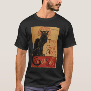 Vintageart nouveauLe Prata Noir svart katt Tee Shirt