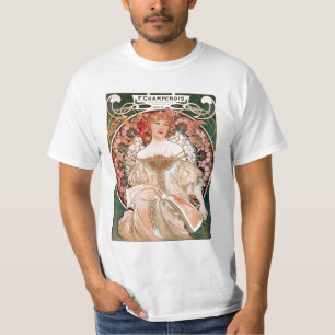 Vintageart nouveauMucha tryck T Shirt