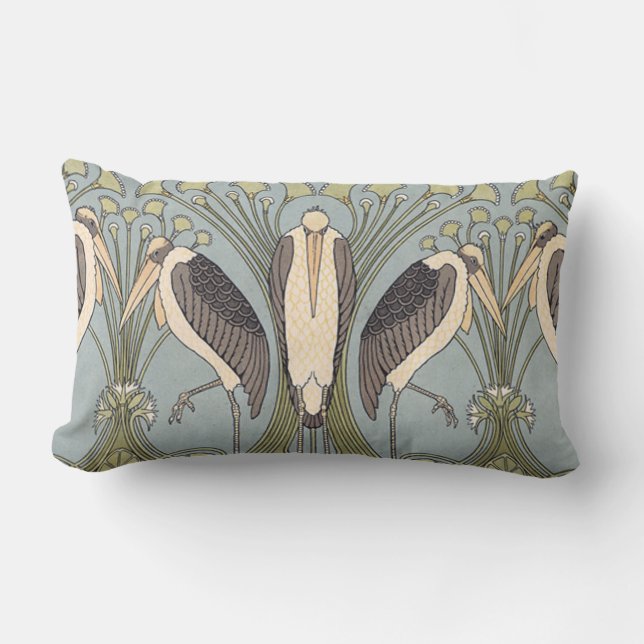 Vintageart nouveauStorks Utomhuskudde (Framsida)