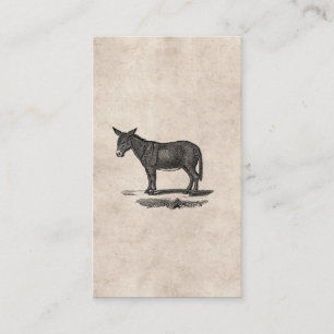 Vintageåsnaillustration - åsnor 1800's visitkort