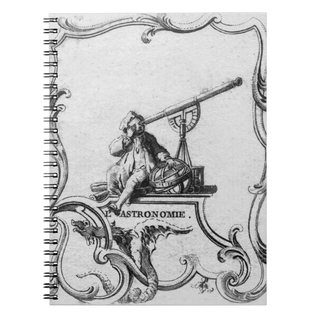 Vintageastronomianteckningsbok Anteckningsbok Med Spiral (Framsidan)