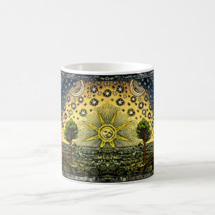 VintageastronomiFlammarion träsnitt Kaffemugg
