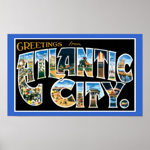 vintageAtlantic City affisch