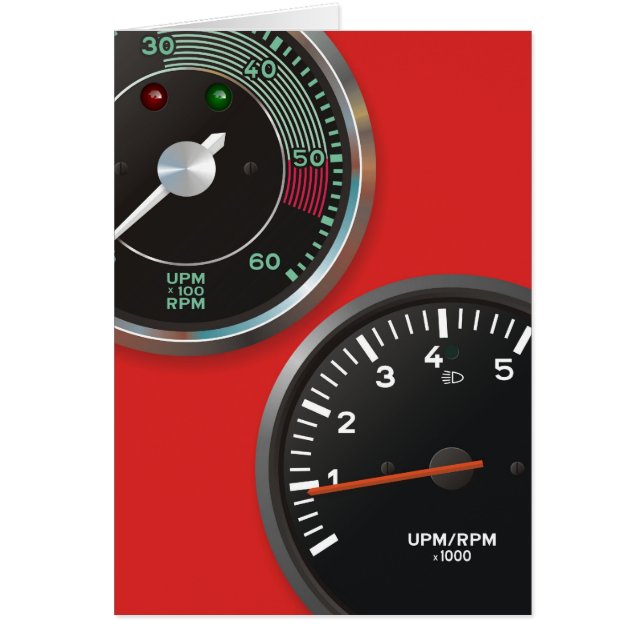 Vintageautomatiskn Hälsningskort (Framsidan)