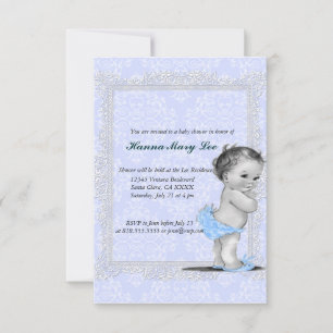 Vintagebaby showerinbjudan inbjudningar