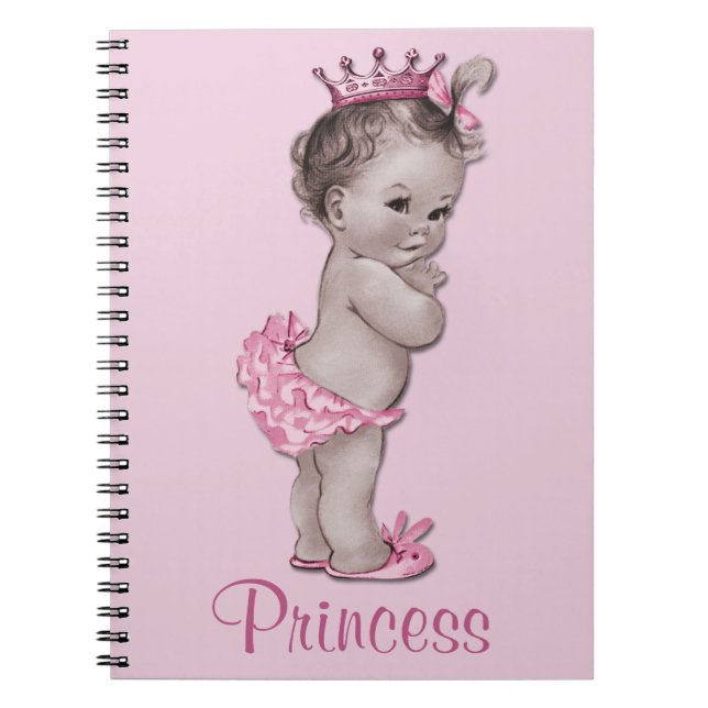 VintagebabyPrincess Rosa Personifiera Anteckningsbok (Framsidan)