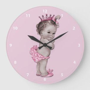VintagebabyPrincess Rosa Stor Klocka