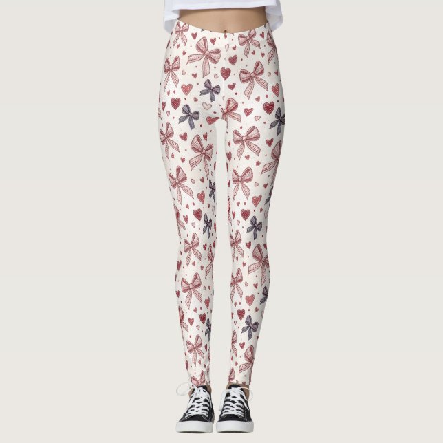Vintagebåge & Hjärtromantiska Leggings (Framsida)