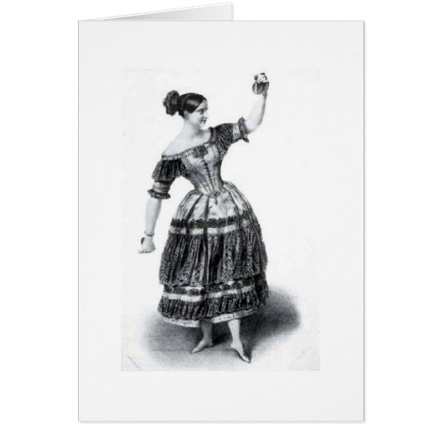 VintageBallerina Fanny Elssler, Hälsningskort (Framsidan)
