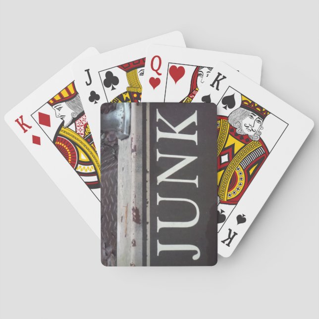 VintagebärgningsbilSKRÄP UNDERTECKNAR Spel Kort (Baksidan)