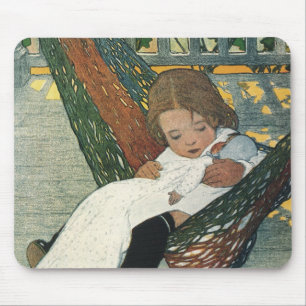 Vintagebarn med docka av Jessie Willcox Smith Musmatta