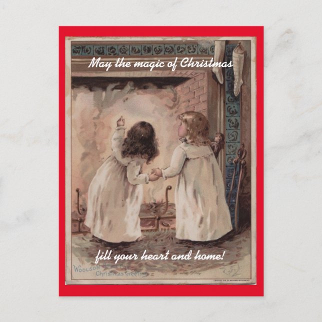 Vintagebarnjul Helg Vykort (Framsida)