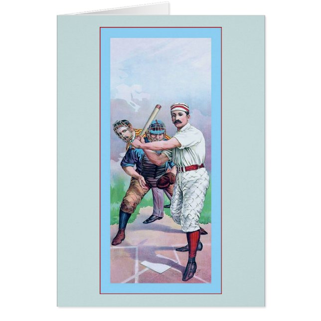 Vintagebaseball 1895 hälsningskort (Framsidan)
