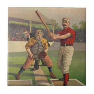 Vintagebaseball belägger med tegel kakelplatta