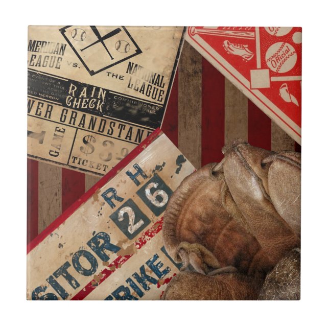 Vintagebaseball Kakelplatta (Framsidan)