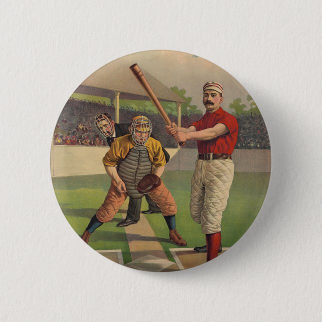 Vintagebaseballaffischen knäppas knapp (Framsida)