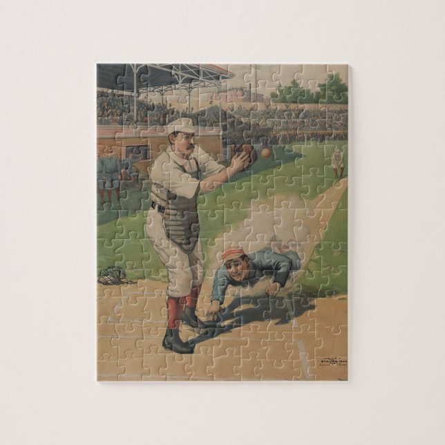 Vintagebaseballpussel Pussel (Vertikal)