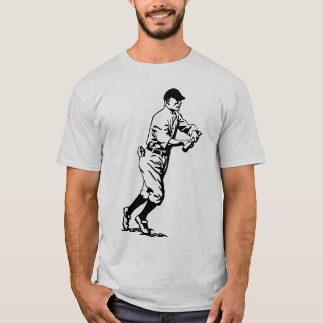 Vintagebasebollspelare T-shirt (Framsida)