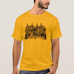 Vintagebasketlagen fotograferar t shirt